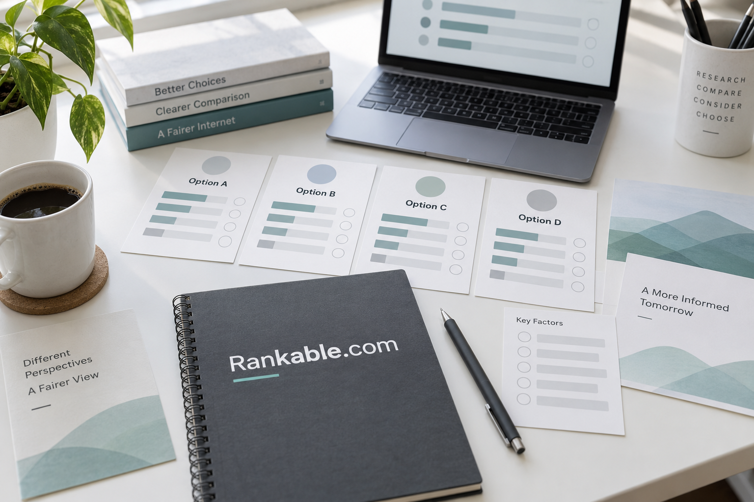 A review marketplace brand concept notebook